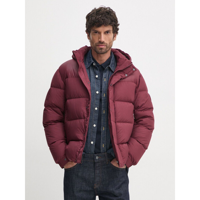 Tommy Hilfiger pánská vínová bunda