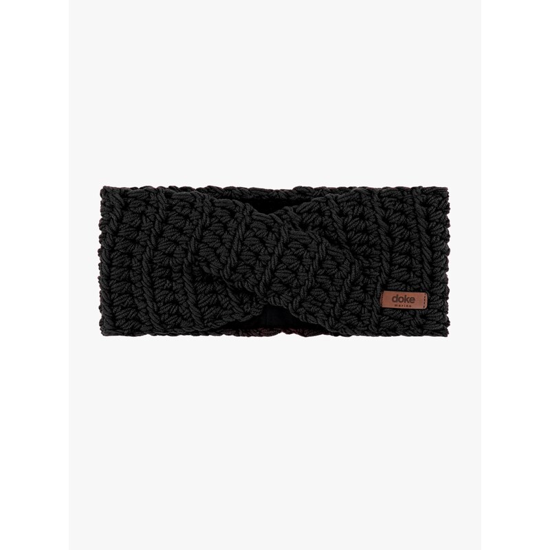 DOKE Merino háčkovaná čelenka sue black 104746574