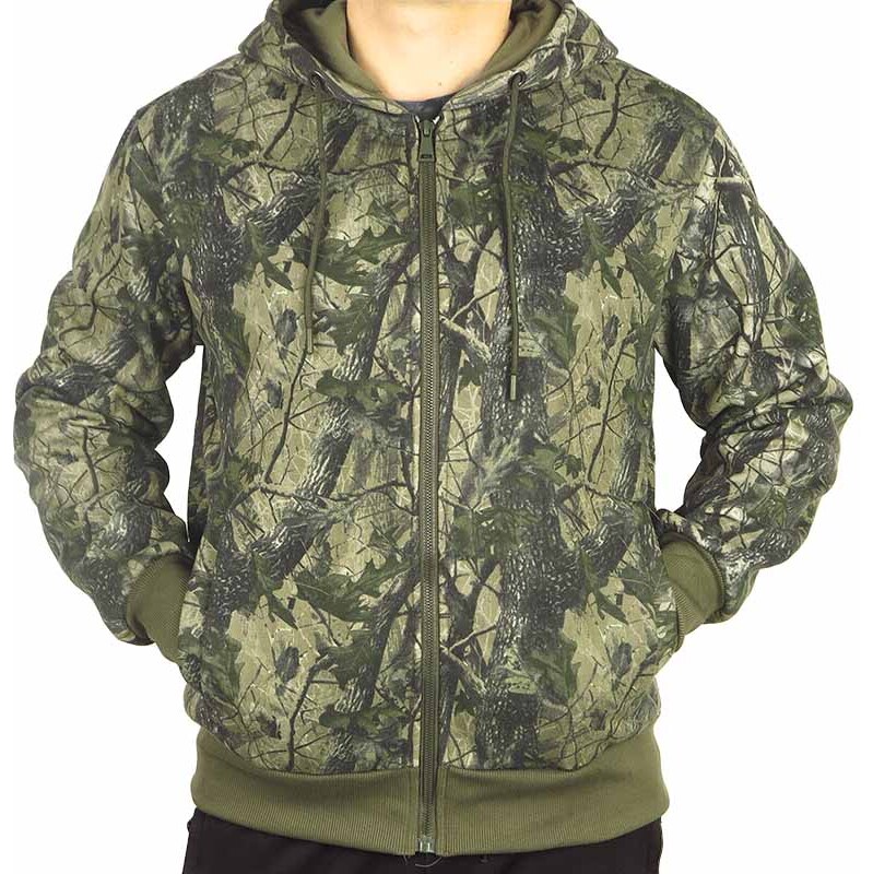 TifanTEX Pánská mikina na zip Realtree zelená