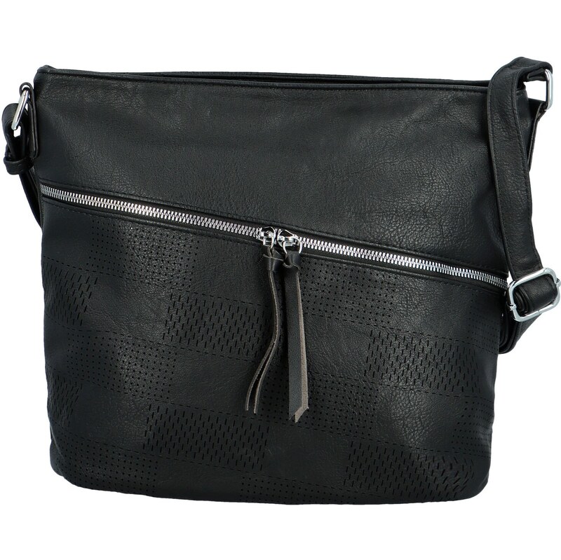 Firenze Trendy dámská koženková crossbody kabelka Rebecca, černá