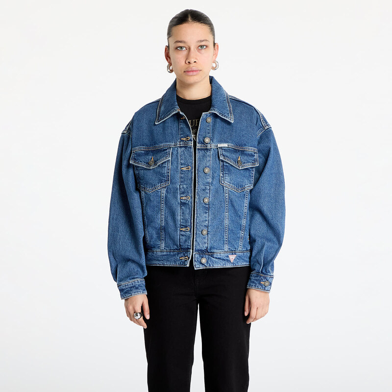 Bunda Guess JEANS Oversize Trucker Jacket Gj Medium Wash S 104756062