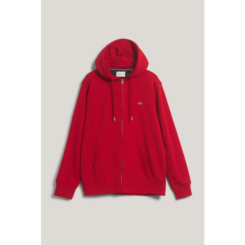 MIKINA GANT REG SHIELD FULL ZIP HOODIE RUBY RED