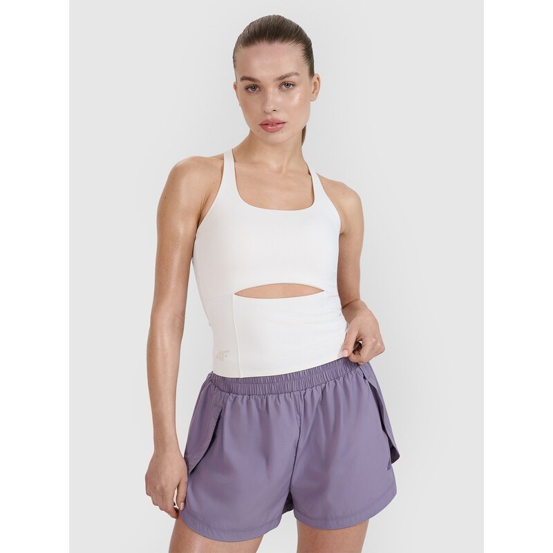 Dámský sportovní rychleschnoucí top slim 4F x Anna Lewandowska - bílý