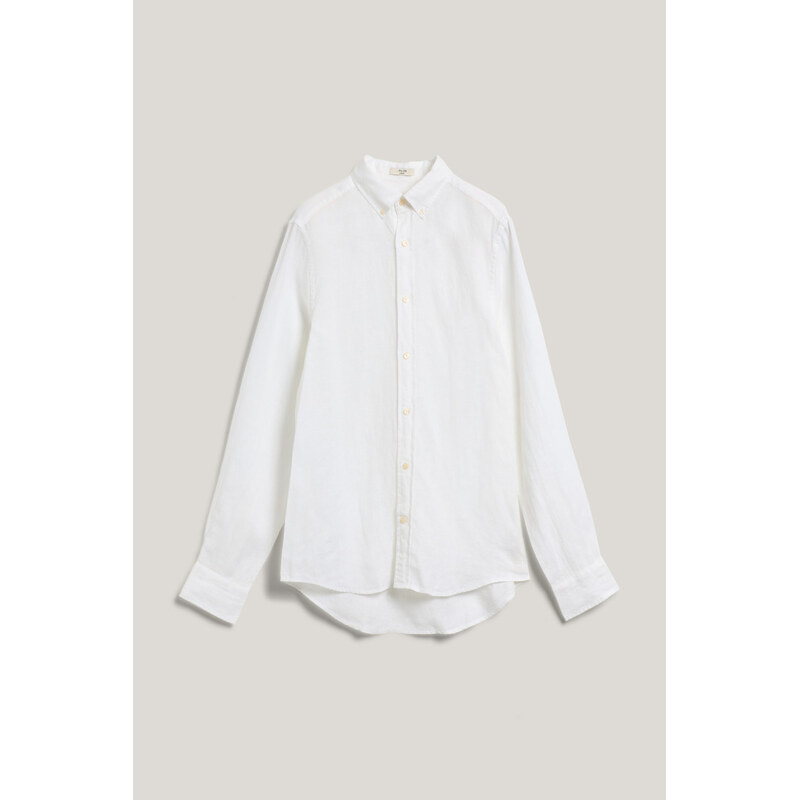 KOŠILE GANT SLIM LINEN SHIRT WHITE