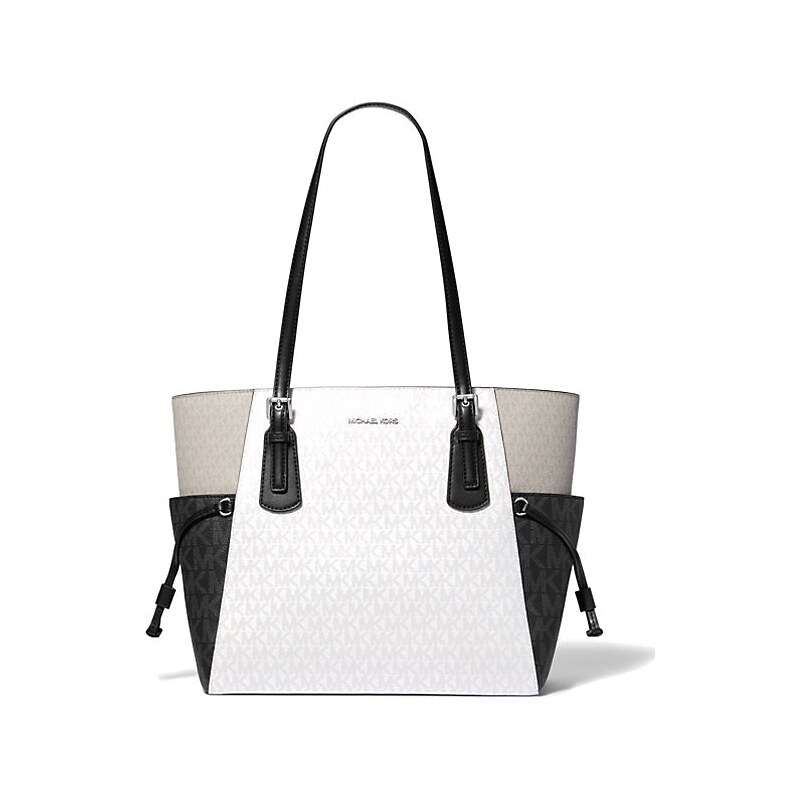 Michael Kors kabelka Voyager color block černá bílá