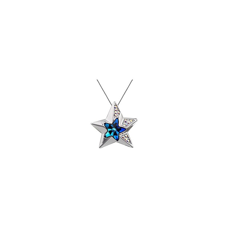 LightInTheBox Women's Swarovski Elements Blue Crystal Maple Sea Star Necklace