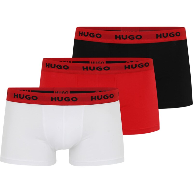 HUGO Boxerky béžová / červená / černá