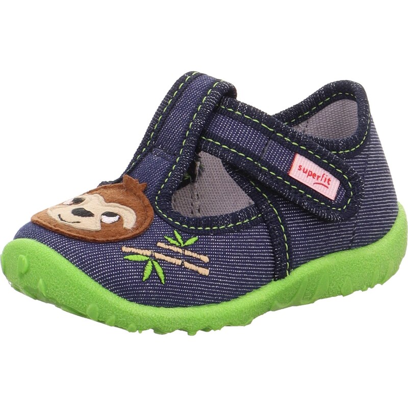 SUPERFIT Pantofle SPOTTY béžová / tmavě modrá / hnědá / černá