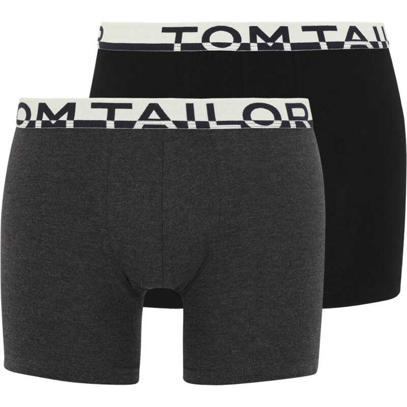 TOM TAILOR Boxerky tmavě šedá / černá / bílá