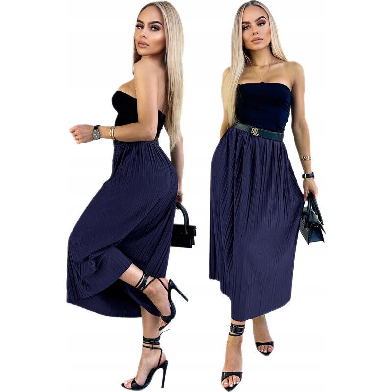 Fashionweek Dámská sukně maxi skládaná plisovaná AW01
