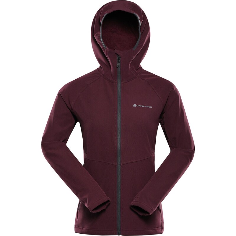 Dámská nepromokavá bunda s úpravou dwr ALPINE PRO ANUKA vínová 104804146