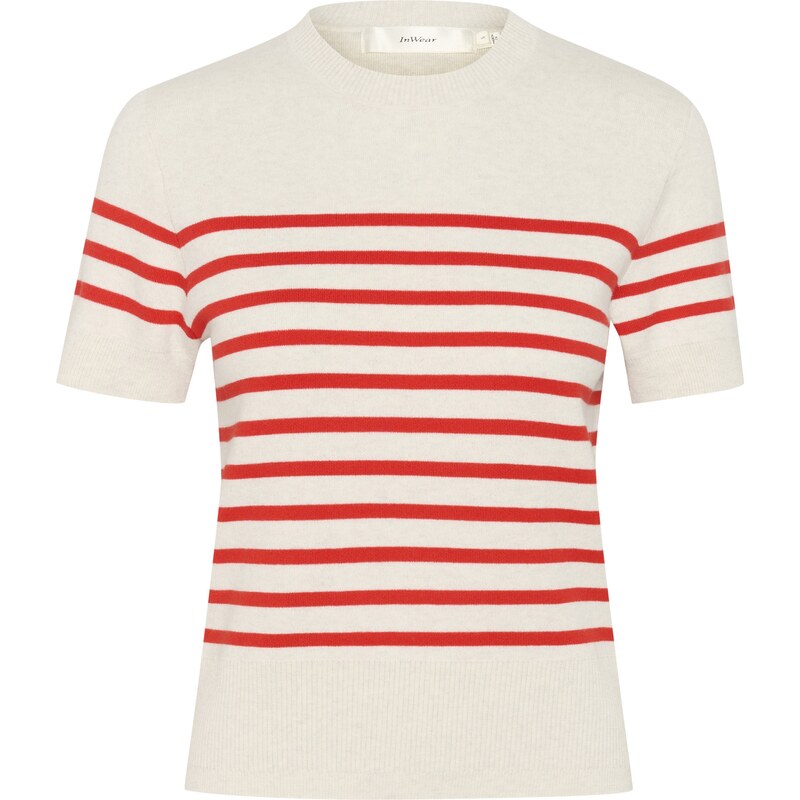 InWear Svetr Wallis béžová / červená