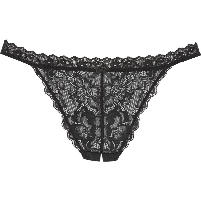 PETITE FLEUR GOLD Tanga černá