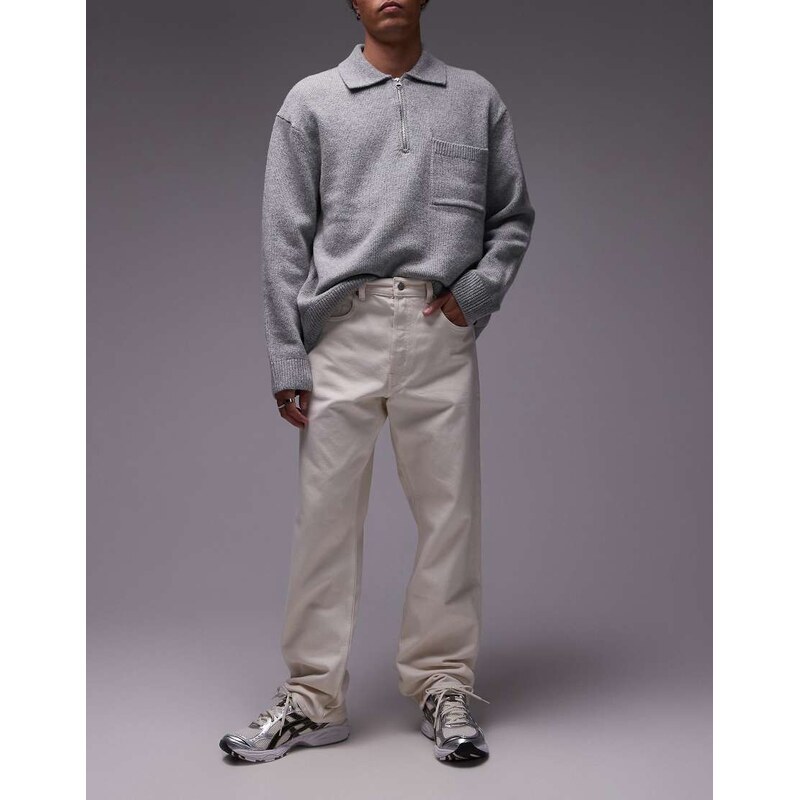 ARKET Ocean loose straight leg jeans in ecru-White
