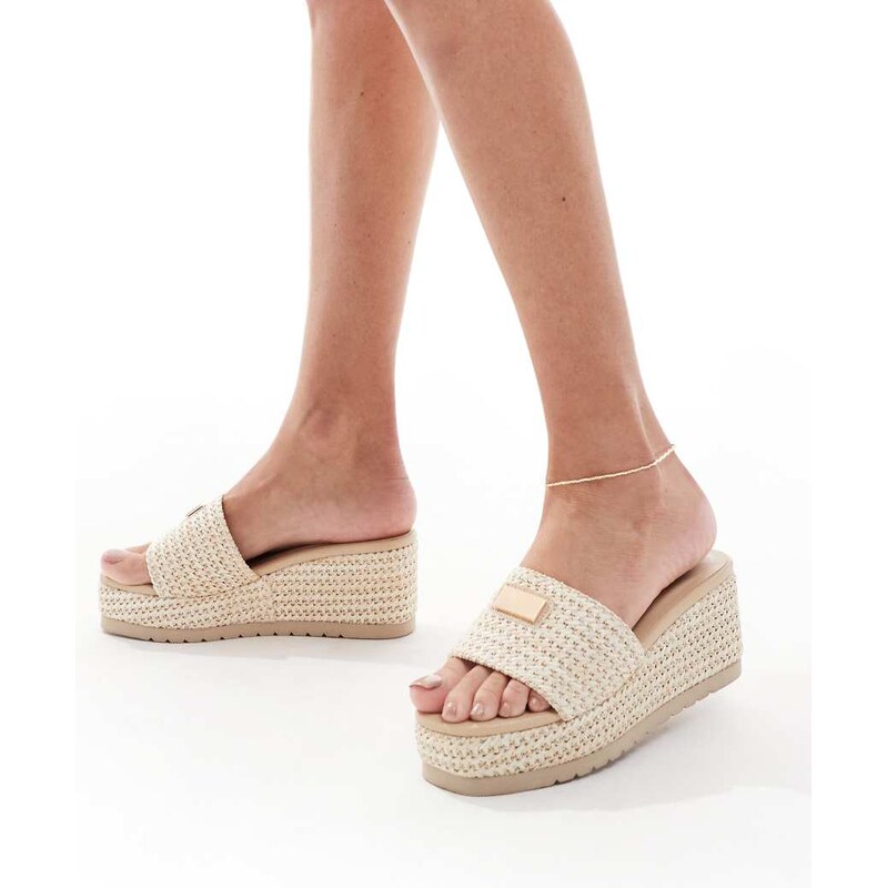 SEQWL Minelli wedge with strap in raffia natural-Neutral 104804725