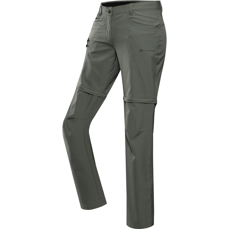 Dámské rychloschnoucí kalhoty s cool dry ALPINE PRO NESCA 2 zelená 104816165