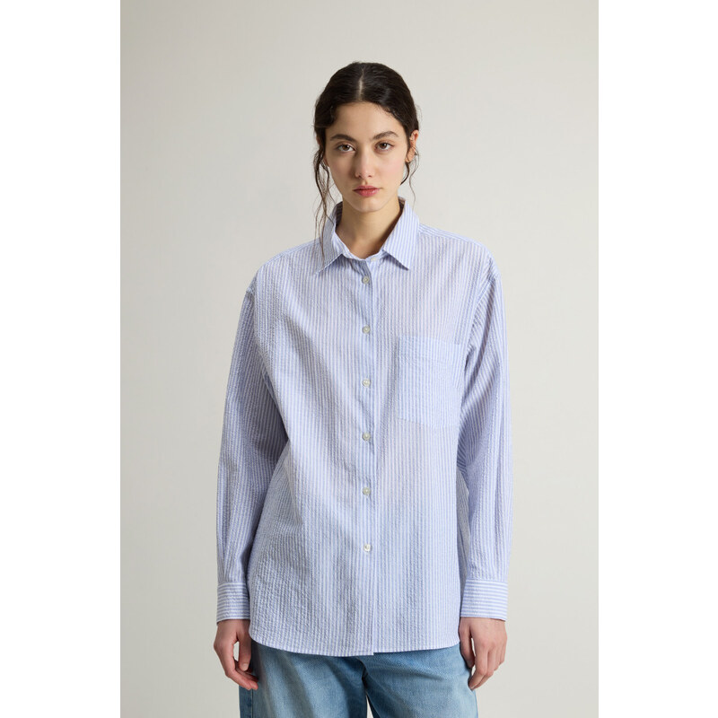 KOŠILE WOOLRICH SEERSUCKER COTTON SHIRT 104830499