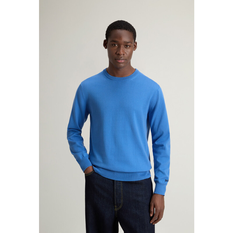 SVETR WOOLRICH LOGO COTTON CREWNECK