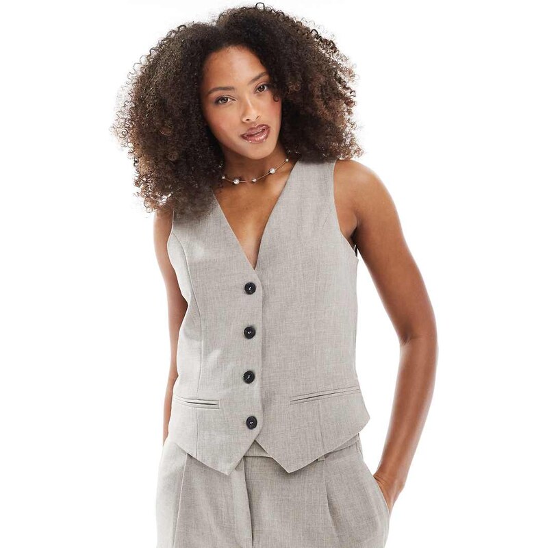 ONLY fitted waistcoat co-ord in beige-Neutral 104831135