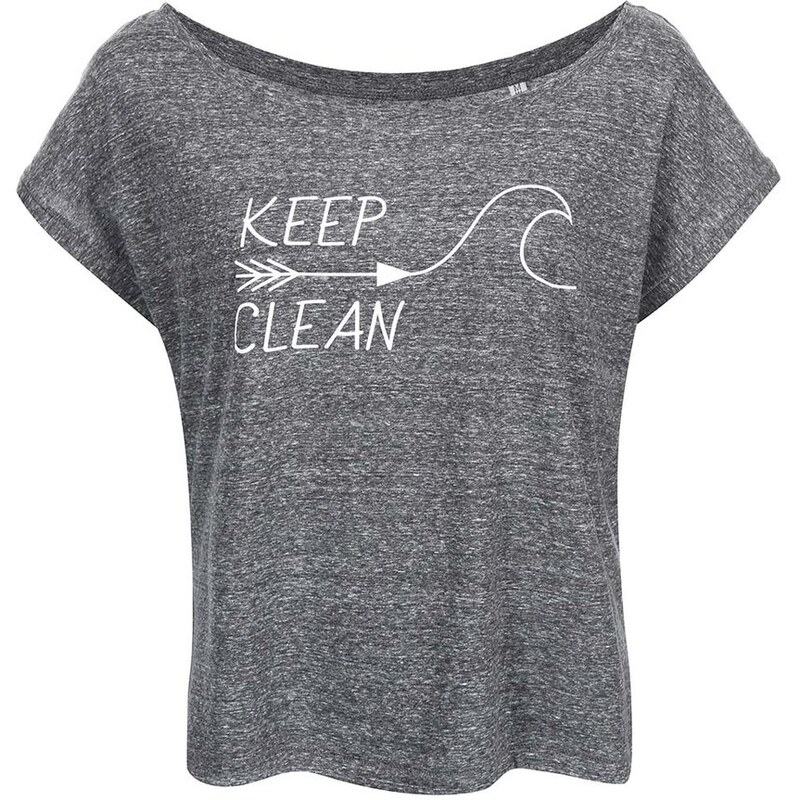 DOBRO "Dobré" šedé dámské tričko KEEPItCLEAN