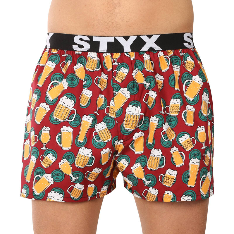 Pánské trenky Styx art sportovní guma pivo (B1855)