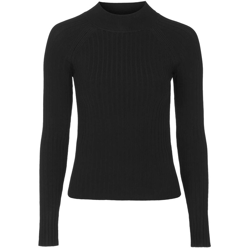 Topshop Modern Ribbed Funnel Neck Top