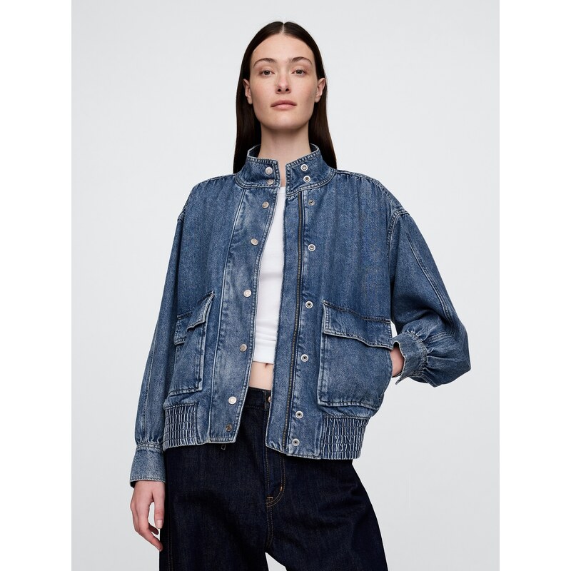 GAP Dámský Džínový oversize bomber UltraSoft 709036-00 109643475