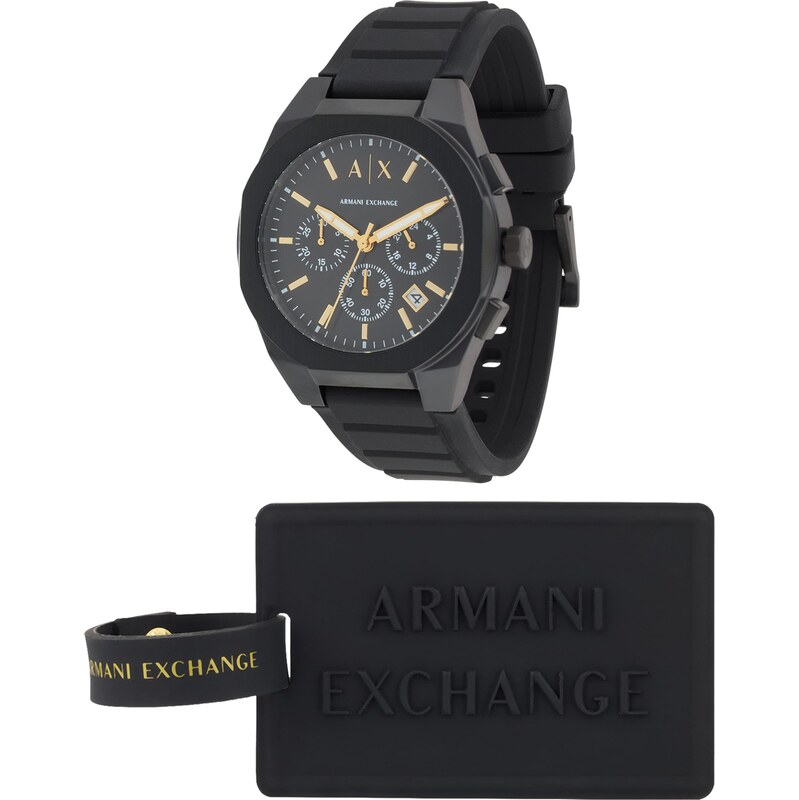 ARMANI EXCHANGE Analogové hodinky zlatá / černá / bílá 105064778