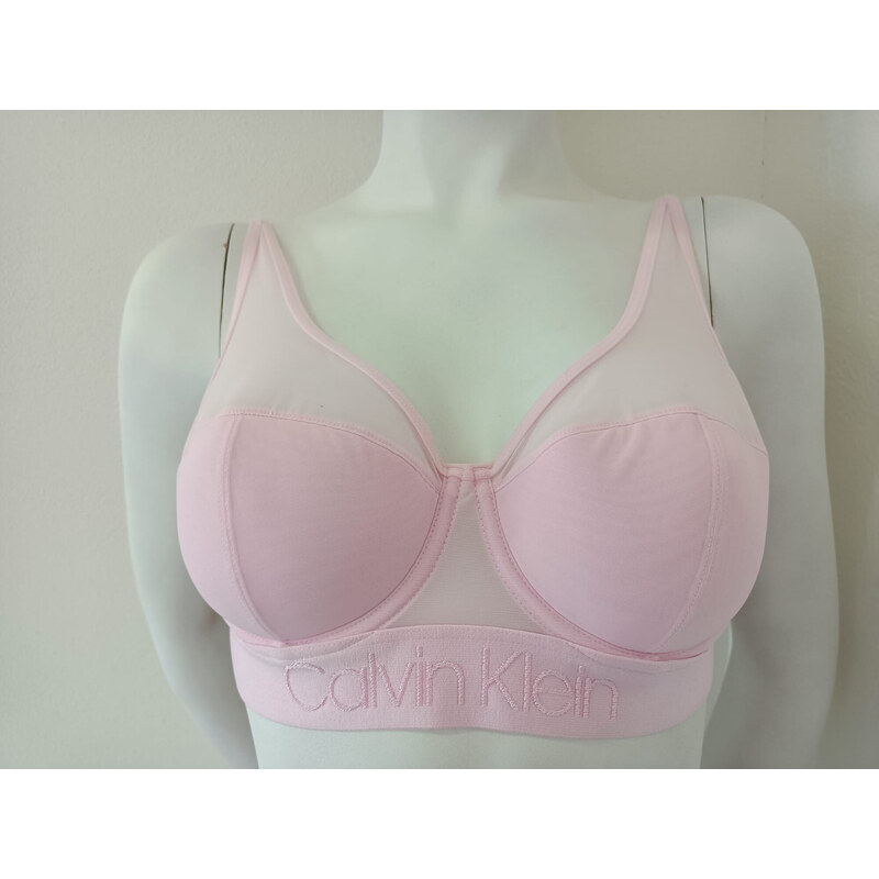 Dámská podprsenka QF4973E-AUY světle růžová - Calvin Klein 104879379