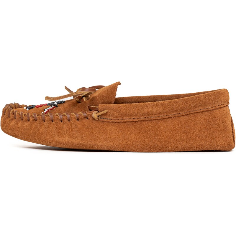 Minnetonka Mokasíny koňaková / červená / černá / bílá