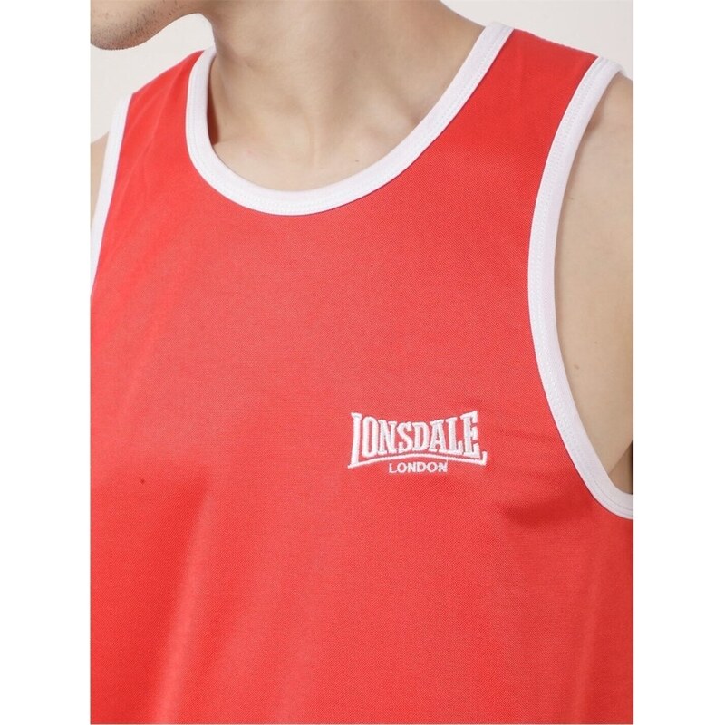 Lonsdale Boxing Vest Red/White