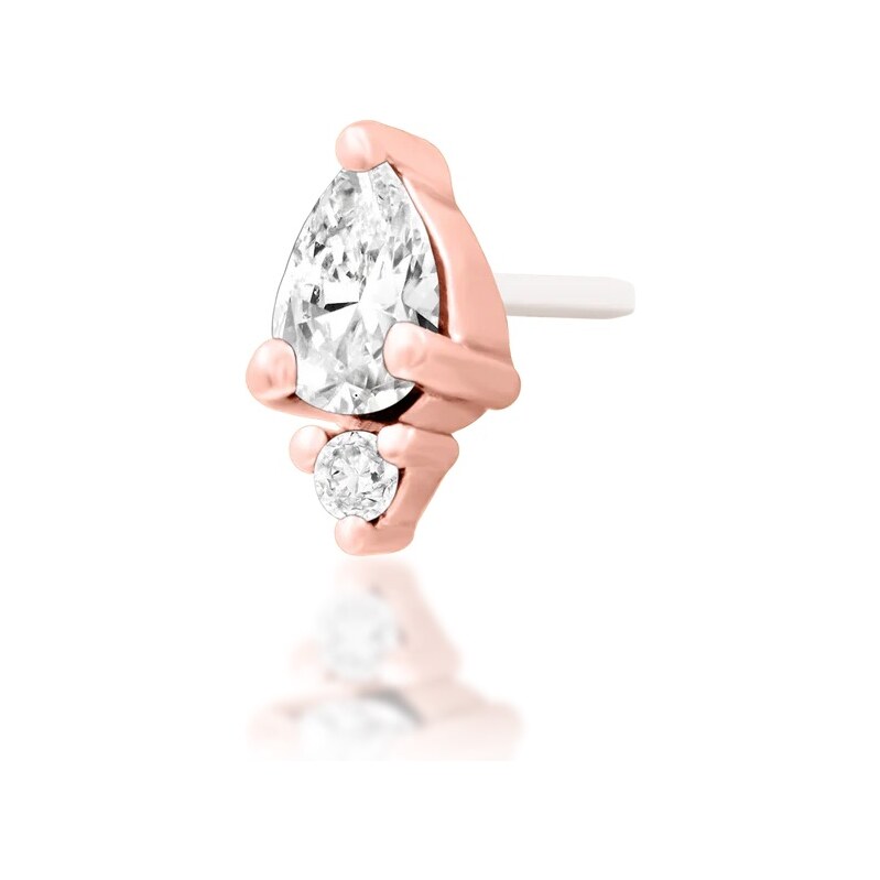 Junipurr jewelry Bezzávitová koncovka piercingu ze 14 kt zlata