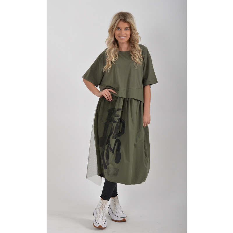 Enjoy Style Khaki bavlněné šaty ES4071