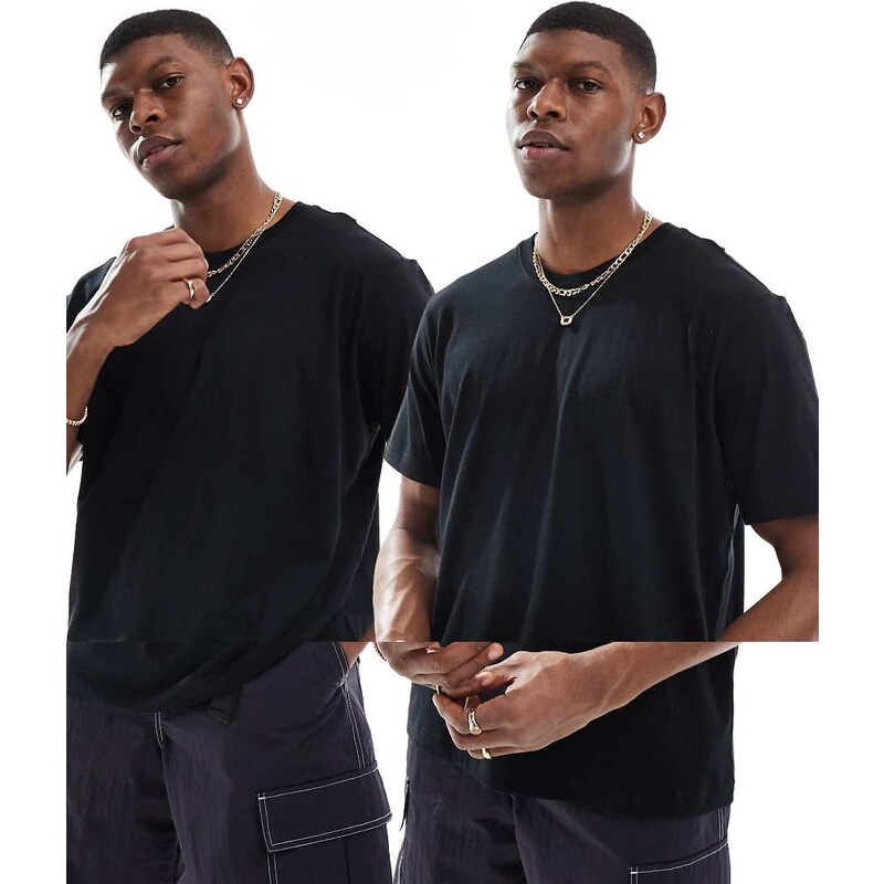 Champion 2 pack t-shirt in black