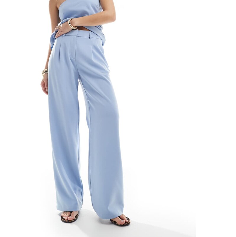 4th & Reckless tailored wide leg trousers co-ord in blue 104899196