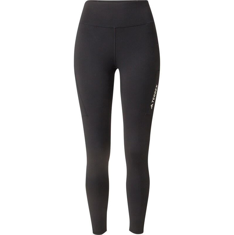ADIDAS TERREX Outdoorové kalhoty černá / bílá