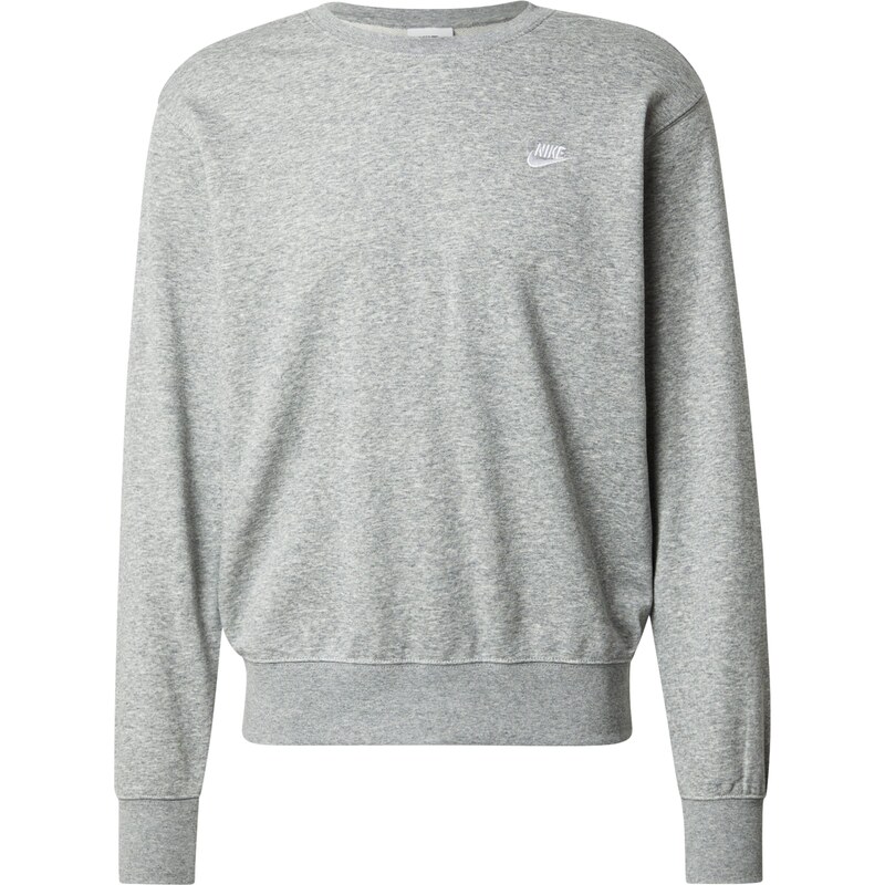 Nike Sportswear Mikina Club Fleece šedý melír / bílá