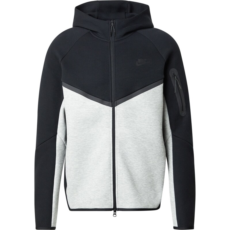 Nike Sportswear Mikina TECH FLEECE světle šedá / černá