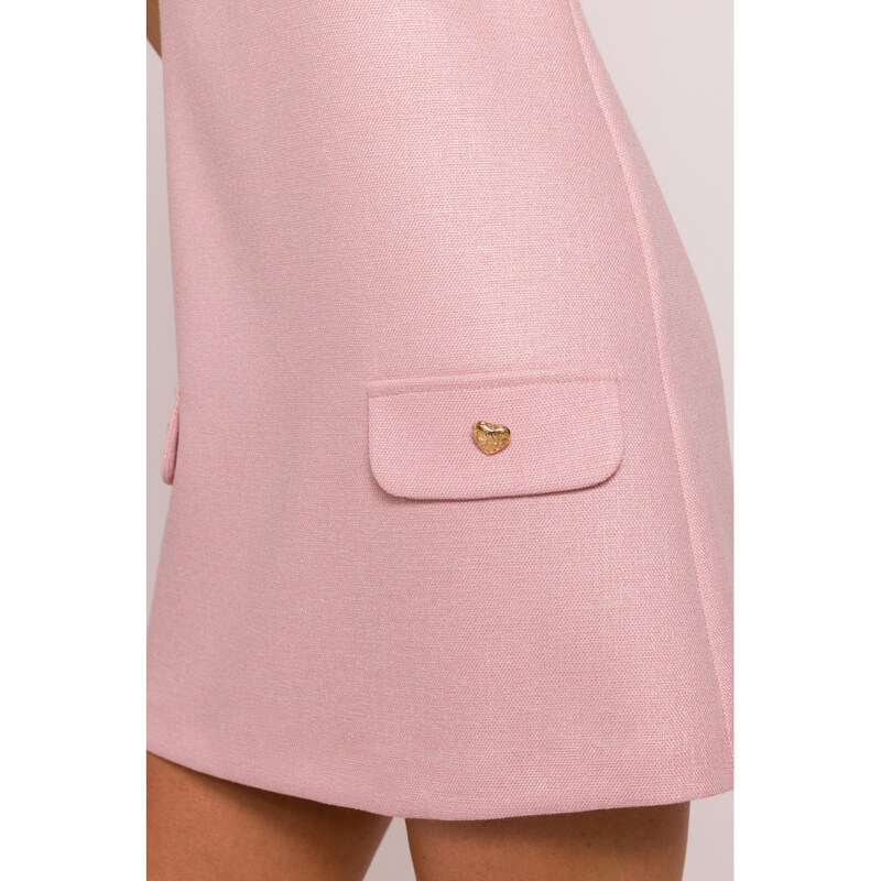 Mini šaty s broskvové model 20970816 - Moe