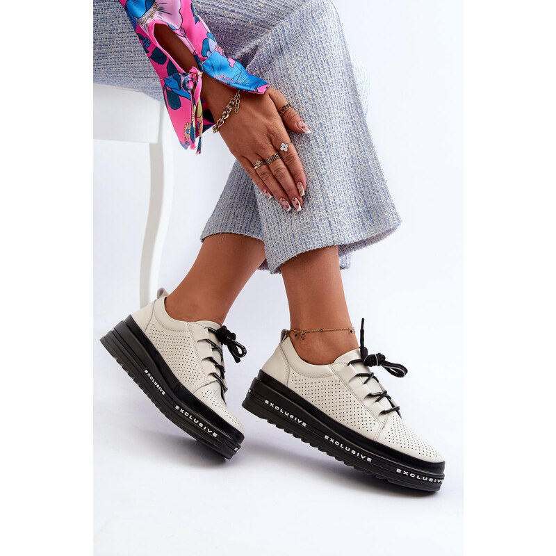 S.Barski Polobotky LR769A černo-vanilkové - Step in style