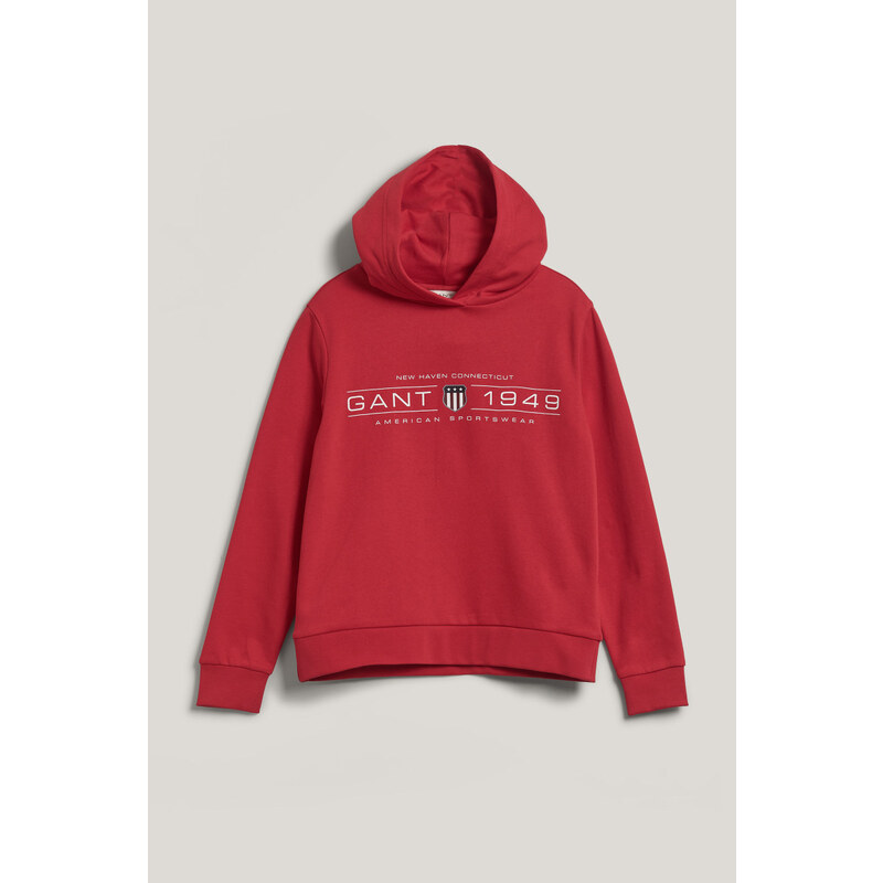 MIKINA GANT REG SHIELD HOODIE BRIGHT RED 103089677
