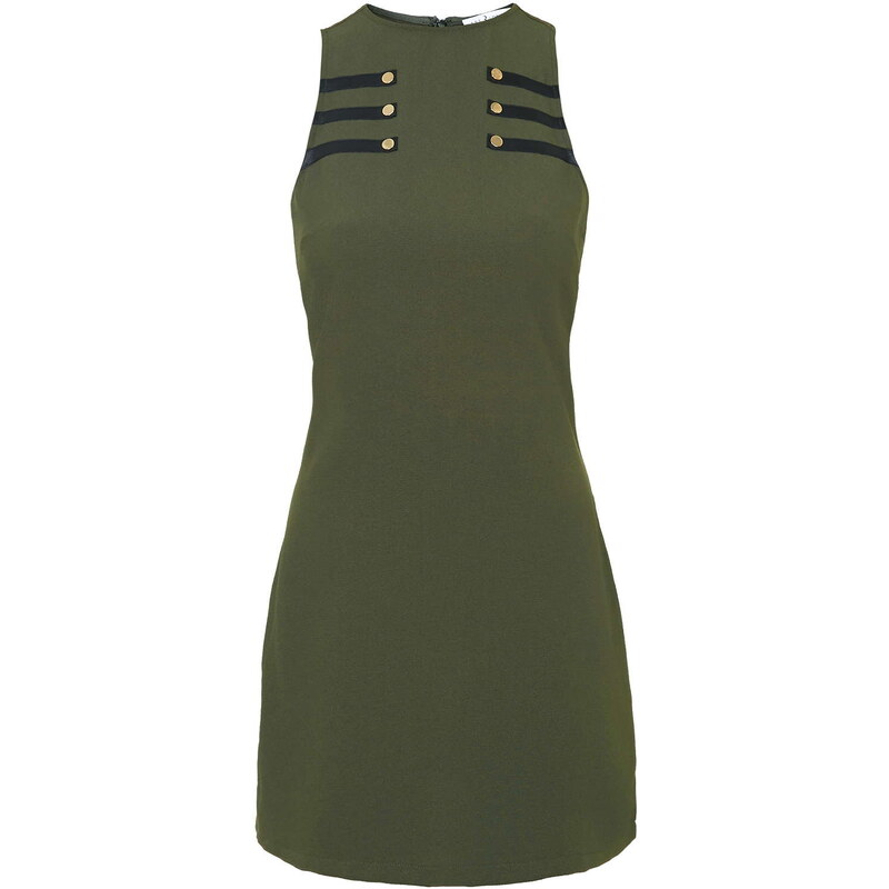 Topshop **Military Detail Shift Dress by Rare
