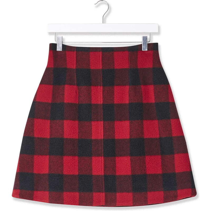 Topshop Buffalo Check High-Waisted Skirt by Boutique