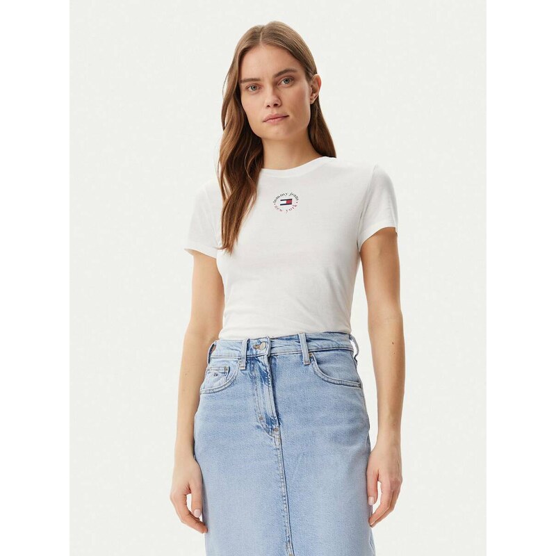 Tommy Jeans dámské bílé tričko