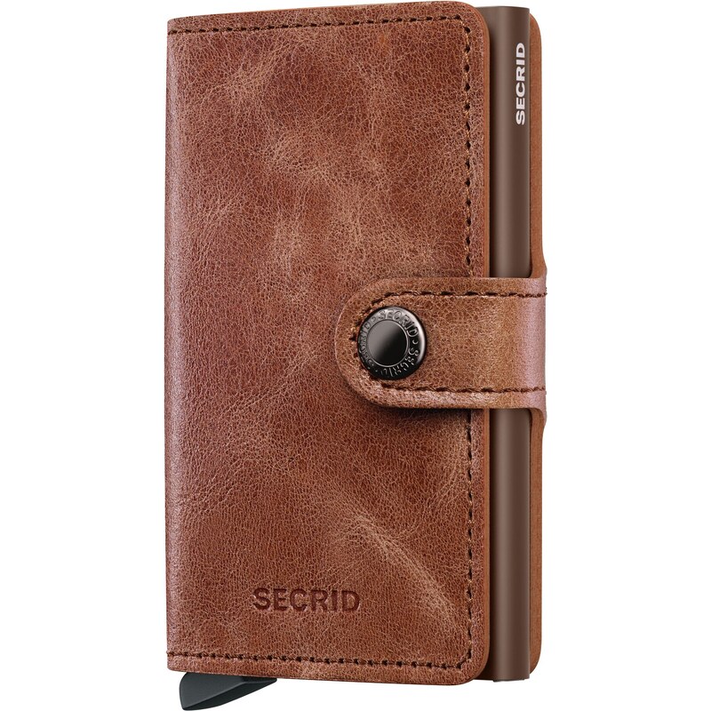 Kožená peněženka SECRID Miniwallet Vintage Cognac Brown koňaková