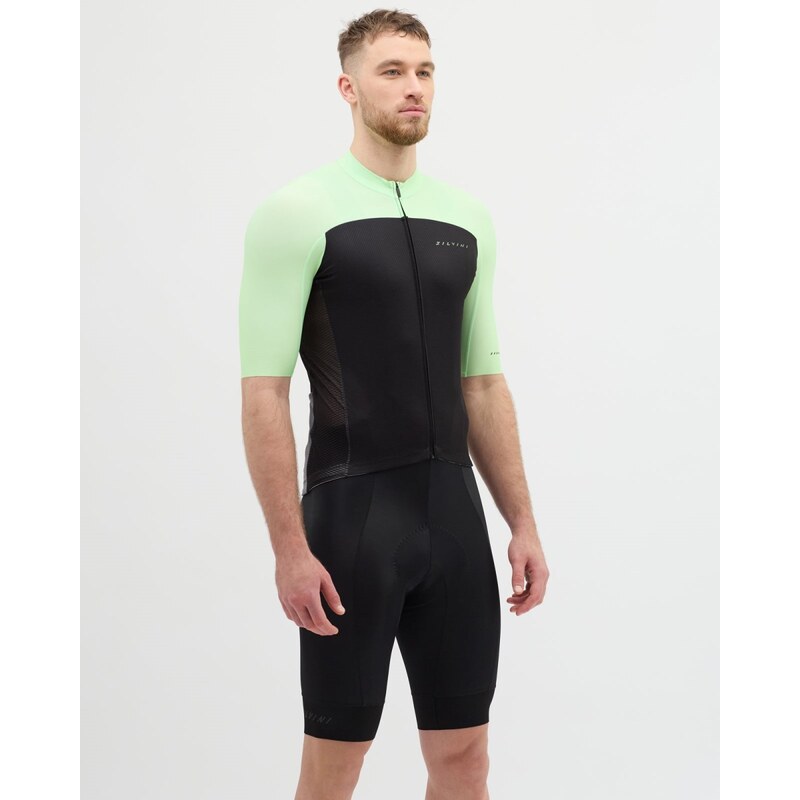 Pánský cyklistický dres Silvini Stelvio černá/zelená