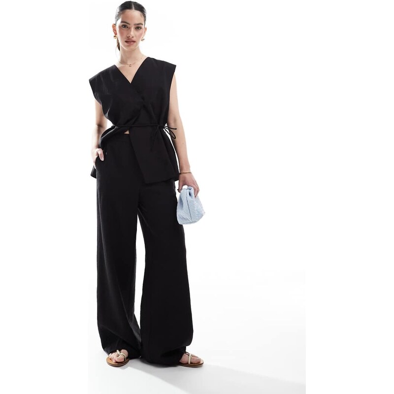 Object high waisted tailored trouser co-ord in black 112637644