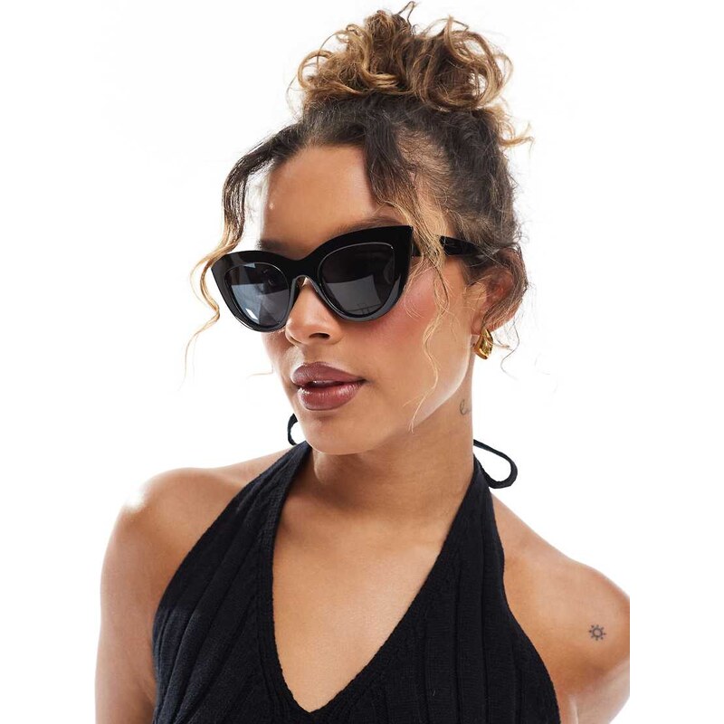 Pieces cat eye sunglasses in black 104926760