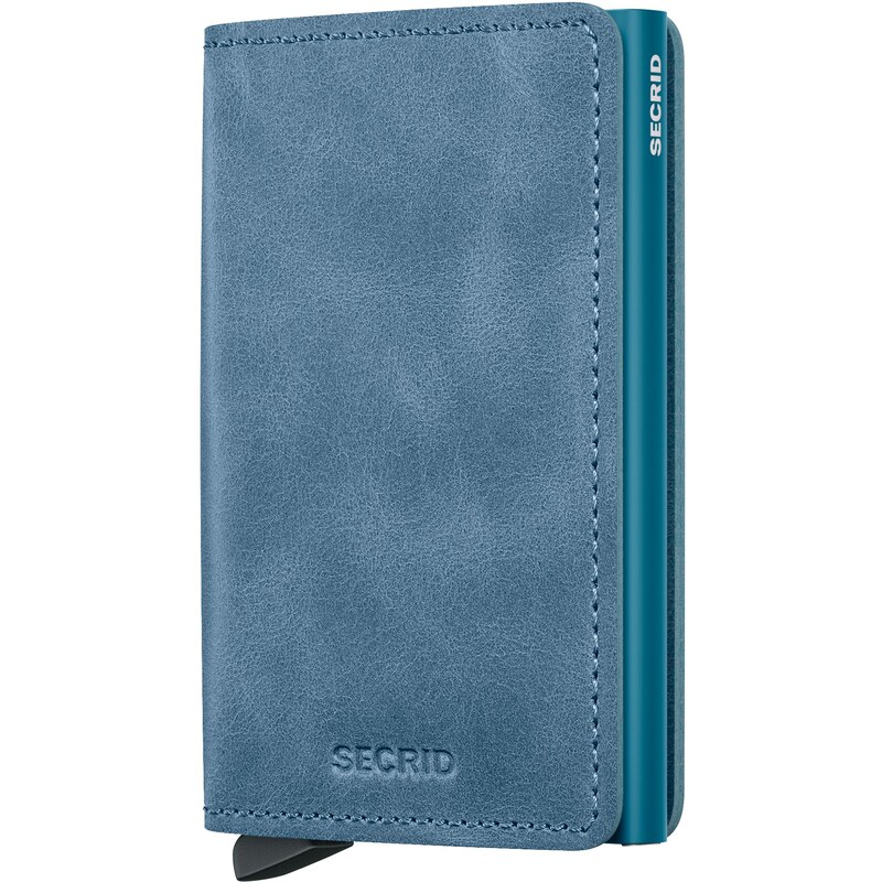 Kožená peněženka SECRID Slimwallet Vintage Teal tyrkysová