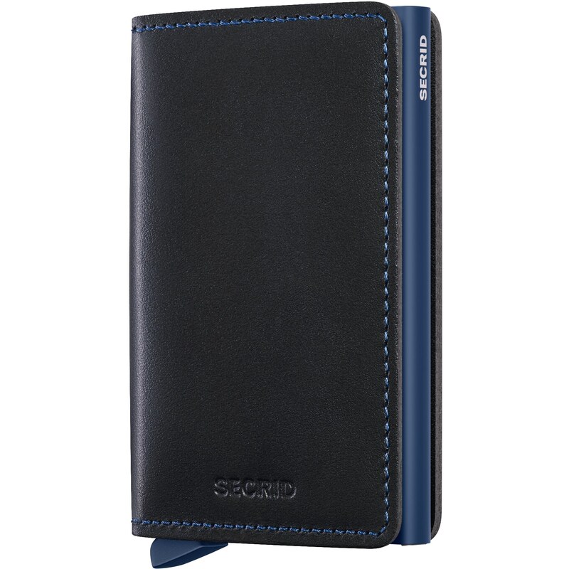 Kožená peněženka SECRID Slimwallet Original Black Navy černá s